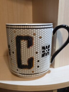 Anthropologie Bistro Tile Mug